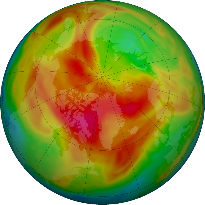 Arctic ozone map for 19 March 2017